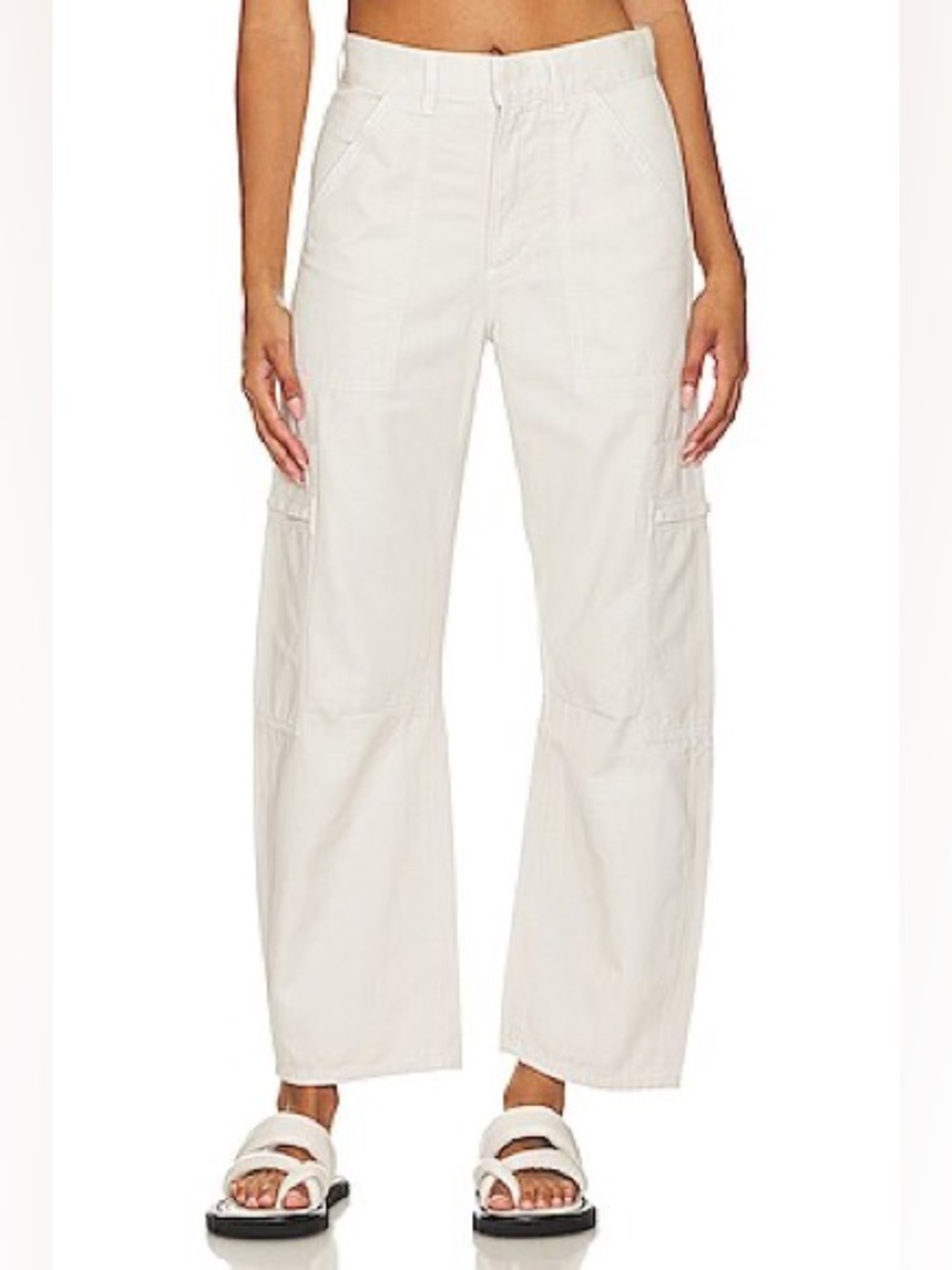 Citizens of Humanity Marcelle Low Slung Barrel Cargo Pants Oysterette Size 30